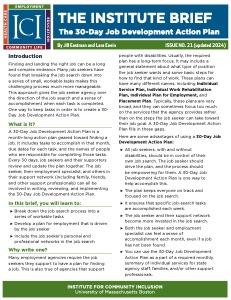 The 30 Day Job Development Action Plan